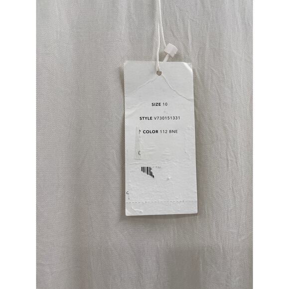 Vince Handkerchief Drape Asymmetric Dress in Bone Size 10 NWT - Picture 6 of 7